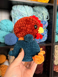 Rooster Weighted Crochet Plushie