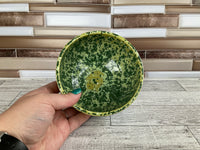 16 oz Green Splatterware Ceramic Bowl