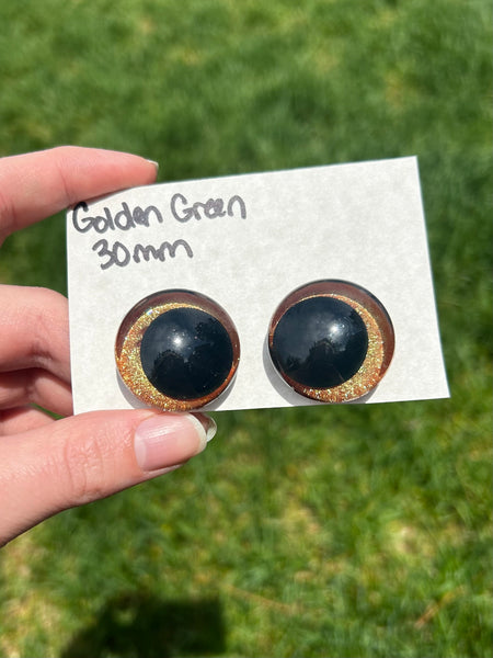 30 mm Resin Sinker Eye - Golden Green