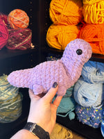 Mini Brontosaurus Crochet Plushie - Baby Lilac