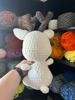 Jackalope Crochet Plushie - White