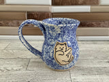 11 oz Robin's Egg Cat on Back Ceramic Mug