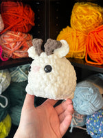 Jackalope Crochet Plushie - White