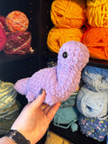 Mini Brontosaurus Crochet Plushie - Baby Lilac