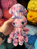 Baby Squid Crochet Plushie - Flower Child