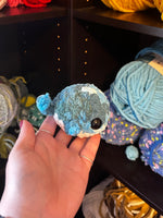 Pocket Whale Crochet Plushie - Stormy Ocean