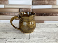 11.5 oz Glitter Brown Ceramic Mug