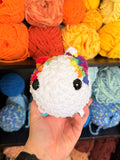 Cat Crochet Plushie - Crayon Box and White