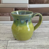 12 oz Aurora Green over Green Opal Ceramic Mug