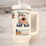Read Books, Pet Cats, Stay Home 3-in. Vinyl Cat Sticker