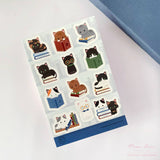 Book Cats Sticker Sheet