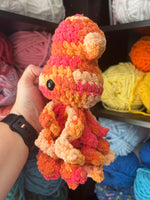 Baby Squid Crochet Plushie - Pink Lemonade