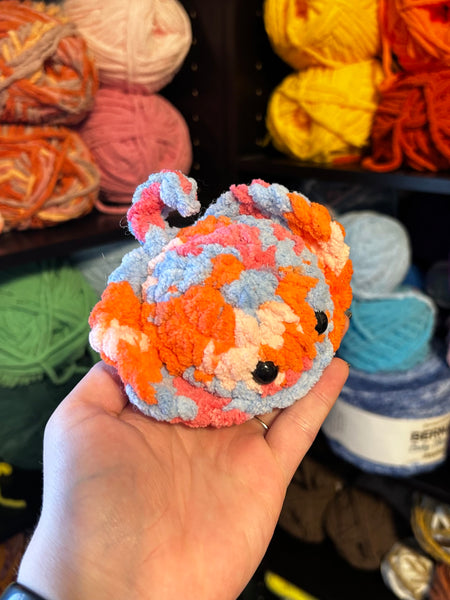Pocket Stingray Crochet Plushie - Party Pop