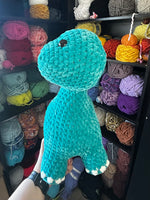Brontosaurus Crochet Plushie - Teal
