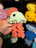 Jellyfish Crochet Plushie - Teal and Peach