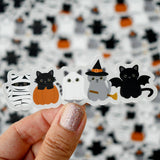 Cute Spooky Kittens 4x1-in. Vinyl Cat Sticker