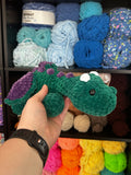 Dragon Crochet Plushie - Emerald and Purple