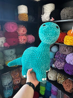 Brontosaurus Crochet Plushie - Teal