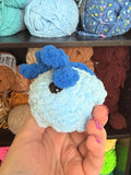 Axolotl Critterling Crochet Plushie - Light Blue