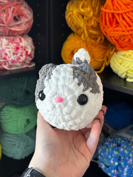 Cat Crochet Plushie - Grey and White