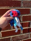 Jellyfish Crochet Plushie - Red, White and Blue