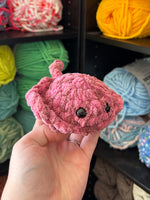 Pocket Stingray Crochet Plushie - Berry