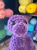 Mini Brontosaurus Crochet Plushie - Meadow Purple