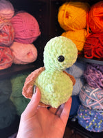 Booty Turtle Crochet Plushie - Key Lime & Acorn