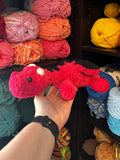 Dragon Crochet Plushie - Pink and Black Glitz