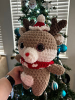 Renie the Reindeer Crochet Plushie with Heart Belly