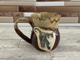 12 oz Cordovan Flux Tuxedo Cat Ceramic Mug