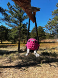 Flamingo on a Swing Crochet Plushie