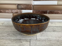 19 oz Green Tea over Root Beer Ceramic Bowl