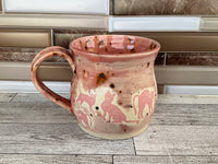 19 oz Amaryllis Pink Cat Ceramic Mug