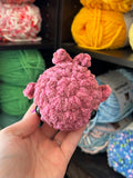 Pocket Whale Crochet Plushie - Berry