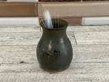 Mirror Black Ceramic Cat Whisker Mini Vase