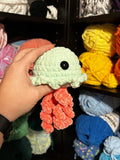 Jellyfish Crochet Plushie - Teal and Peach