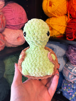 Booty Turtle Crochet Plushie - Key Lime & Acorn
