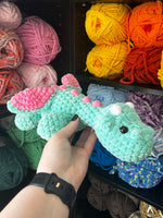 Dragon Crochet Plushie - Seaglass and Bubblegum