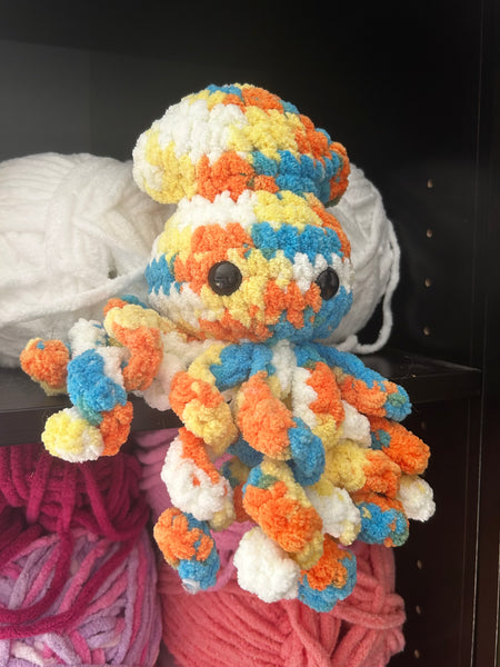 Baby Squid Crochet Plushie - Beach Ball