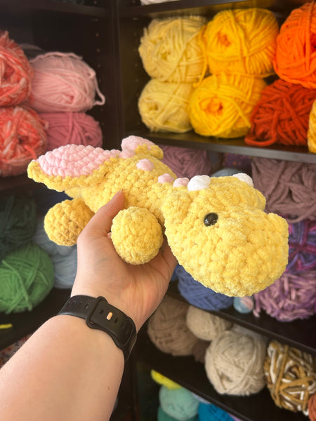 Dragon Crochet Plushie - Pink Lemonade