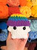 Mushie Boi Crochet Plushie - Rainbow