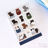 Book Cats Sticker Sheet
