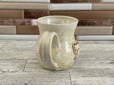 12 oz Micro Pearl Running Cat Ceramic Mug