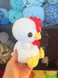 Chicken Weighted Crochet Plushie
