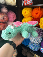 Dragon Crochet Plushie - Seaglass and Bubblegum