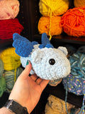 Mini Dragon Crochet Plushie - Bubbly Blue