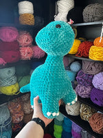 Brontosaurus Crochet Plushie - Teal