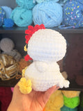Chicken Weighted Crochet Plushie
