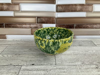 16 oz Green Splatterware Ceramic Bowl